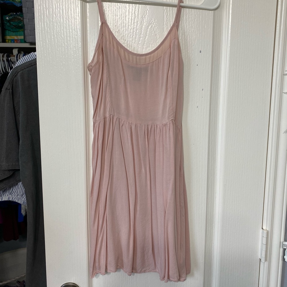 Light pink flowy dress with mesh